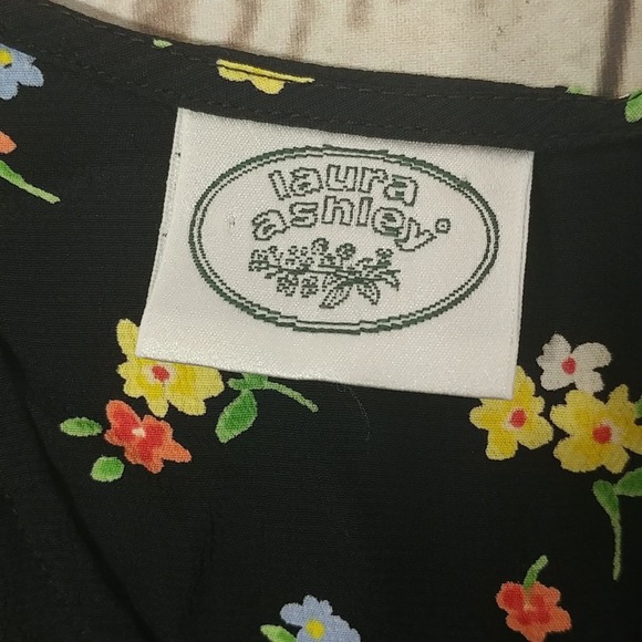 Laura Ashley Black Floral Dress - Picture 4 of 5